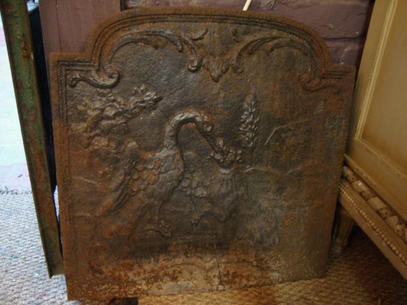 Cast iron fireplace plate