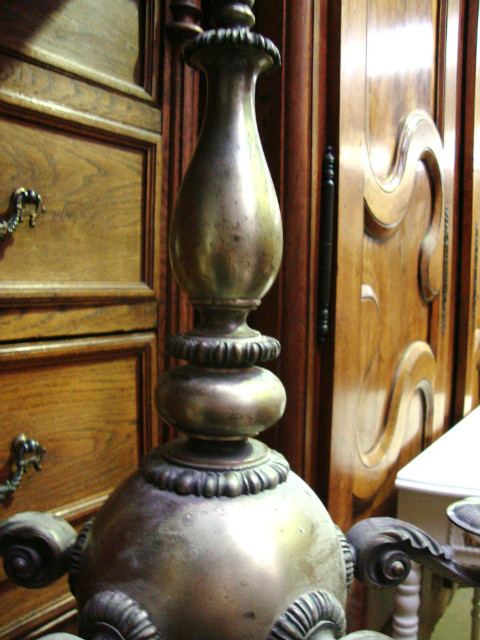 5 lights Regency style bronze chandelier