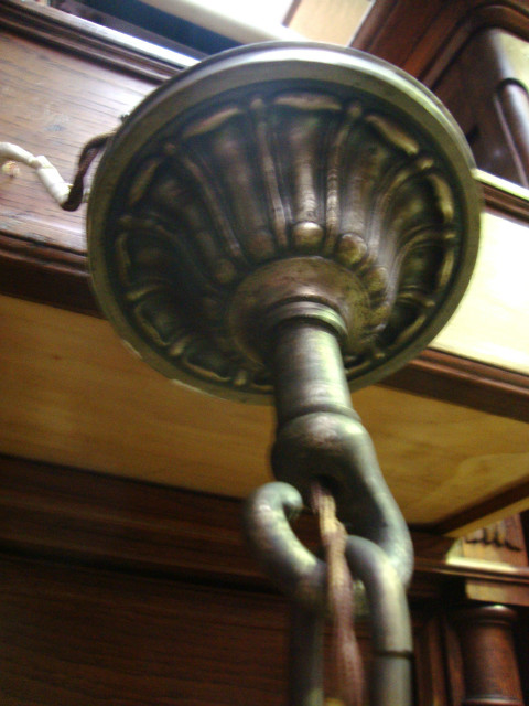 5 lights Regency style bronze chandelier