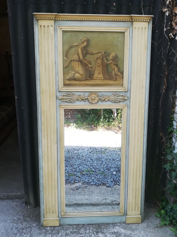 Antique Louis XVI trumeau with painting