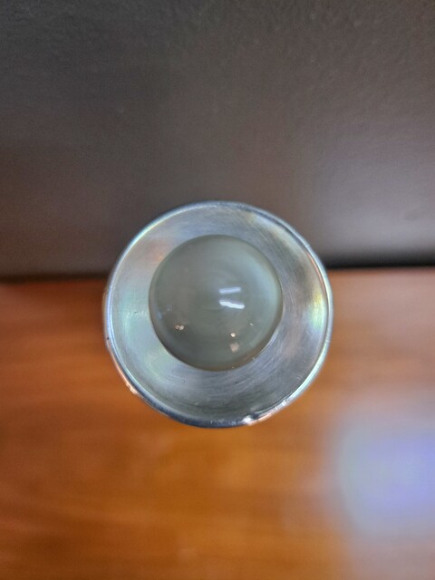 Art Deco carafe in solid silver and period crystal