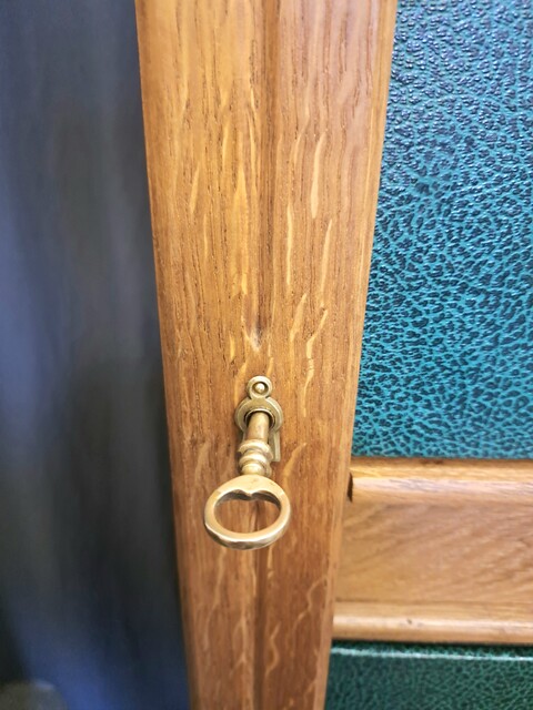 Art Deco period notary filing cabinet in solid light oak