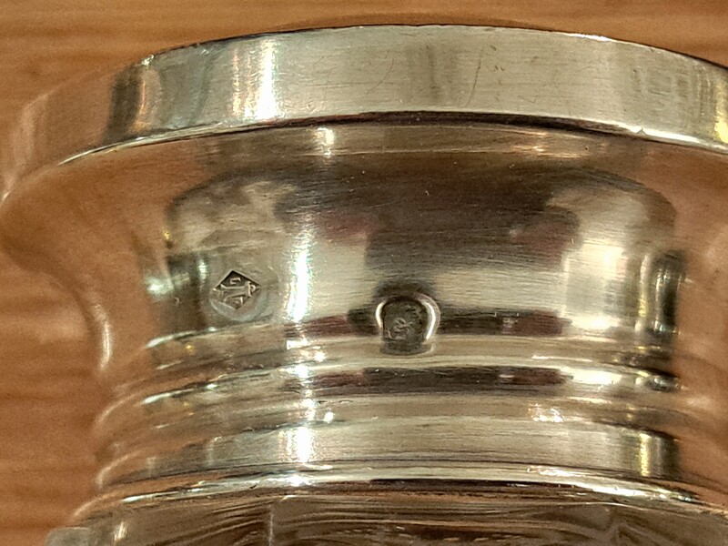 Art Deco sterling silver and crystal sprinkler