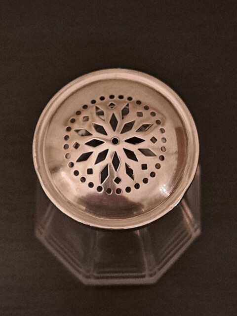 Art Deco sterling silver and crystal sprinkler