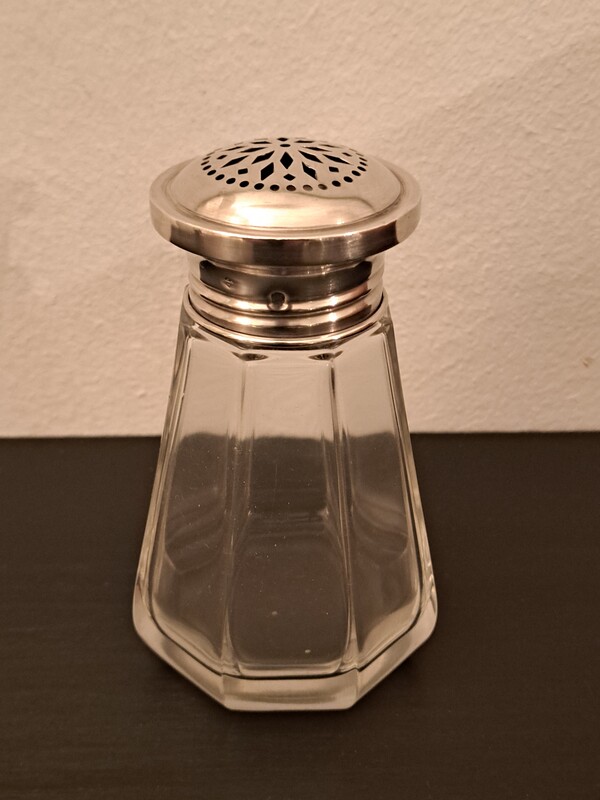 Art Deco sterling silver and crystal sprinkler