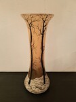 Art Nouveau vase signed Legras, made of enameled glass