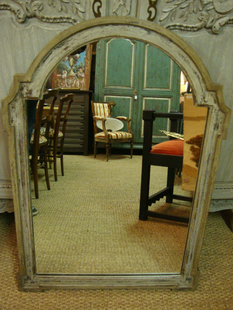 Baroc style oak painted mirror