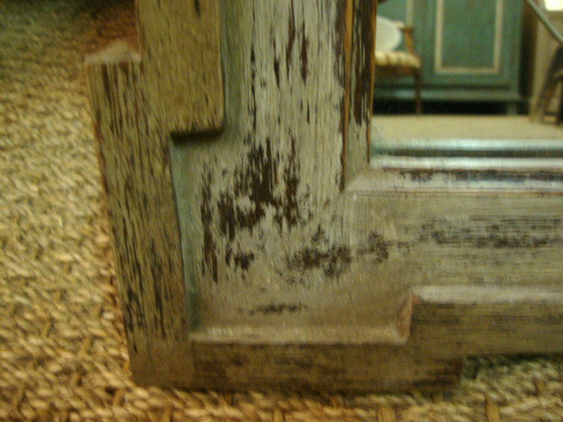 Baroc style oak painted mirror