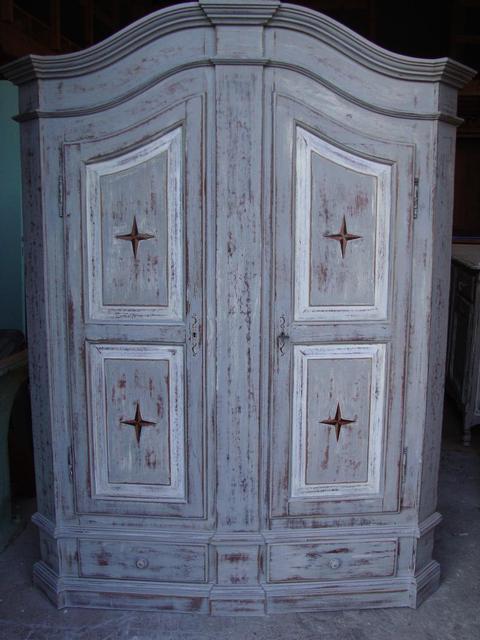 Baroque style painted wardrobe