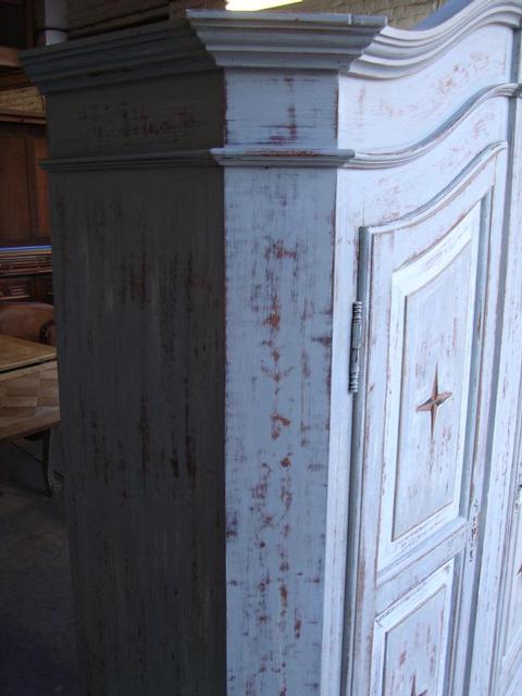 Baroque style painted wardrobe