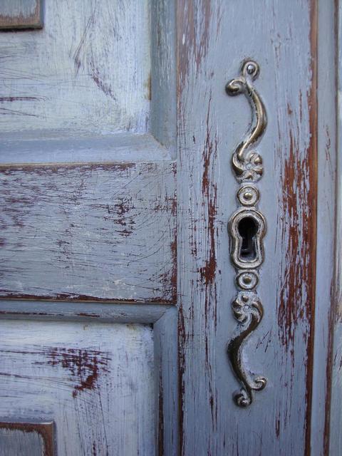 Baroque style painted wardrobe