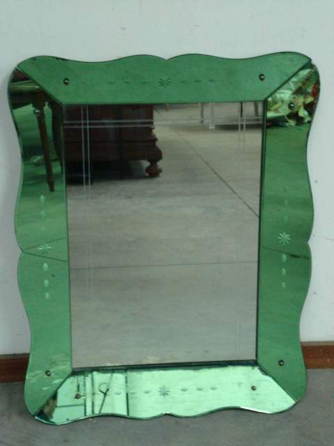 Bicolor art déco mirror