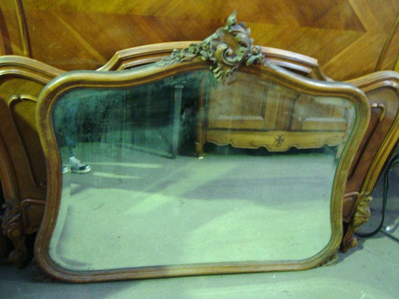 Big Louis XV style walnut mirror