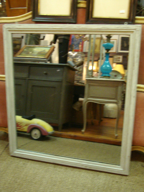 Big square painted mirror