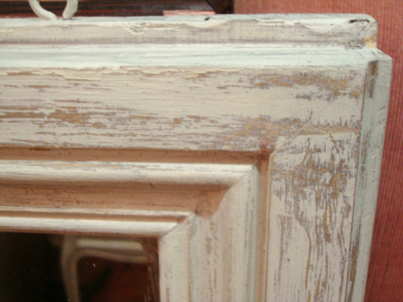 Big square painted mirror