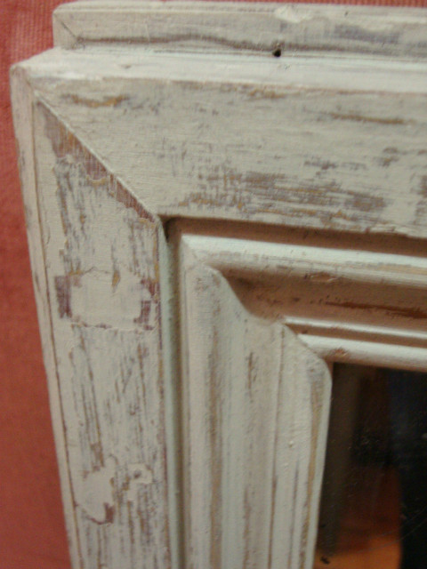 Big square painted mirror