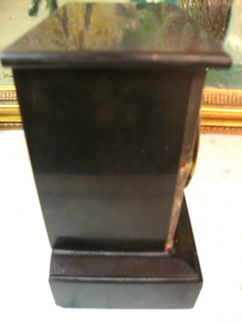 Black granite and marble clock terminal 