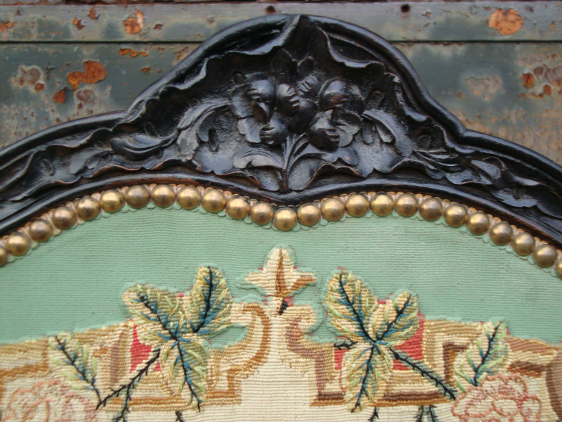 Black wood fire break tapistery screen