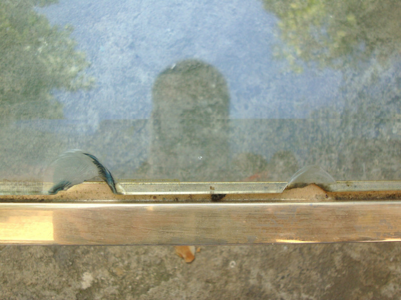 Brass and beveled glass coffee table