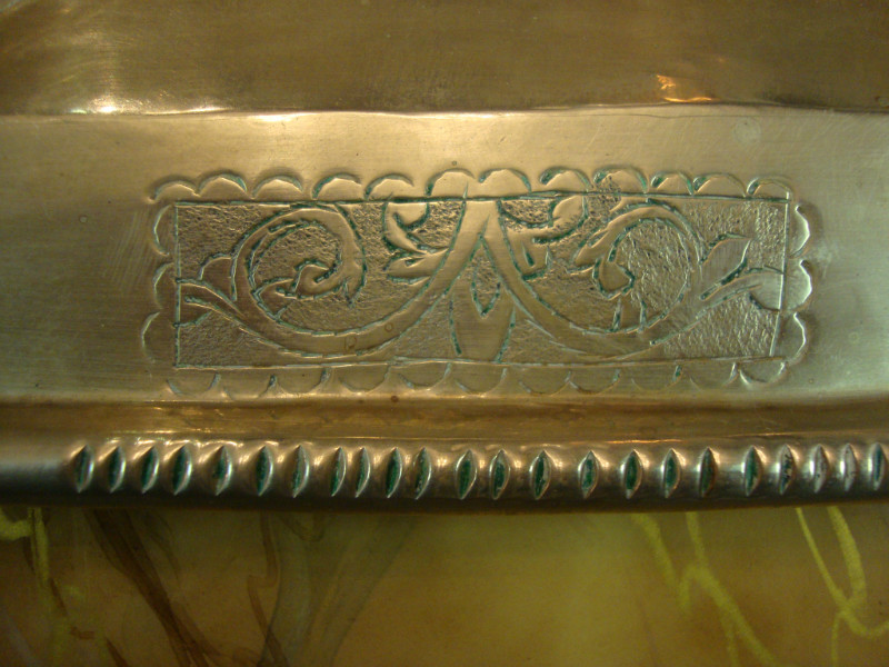 Carved metal tray