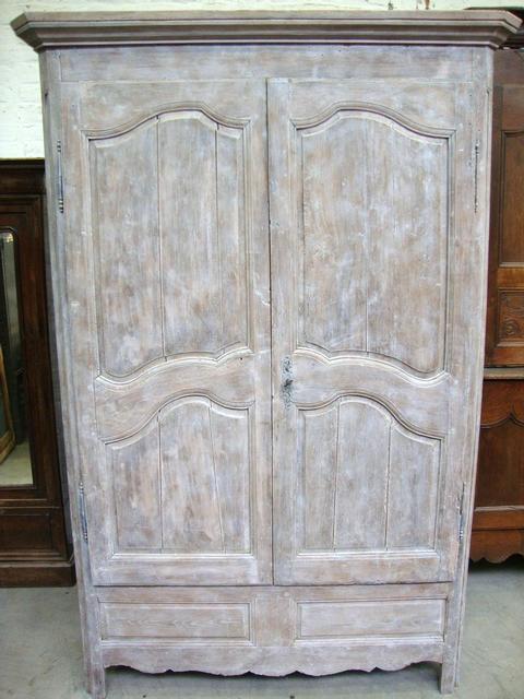 Cherry wood and oak armoire