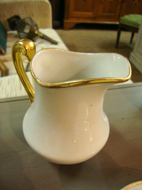 China bone and gilt coffee set