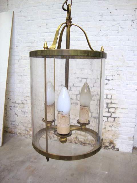 Circular gilt brass lantern