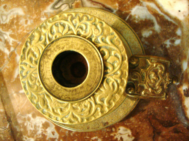 Ciseled bronze candlestick