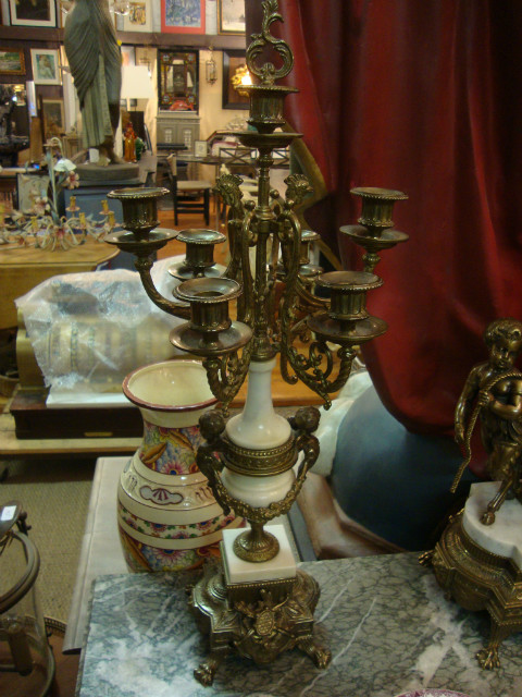 Clock and two marble and control trims 