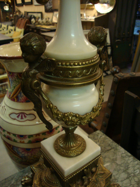 Clock and two marble and control trims 