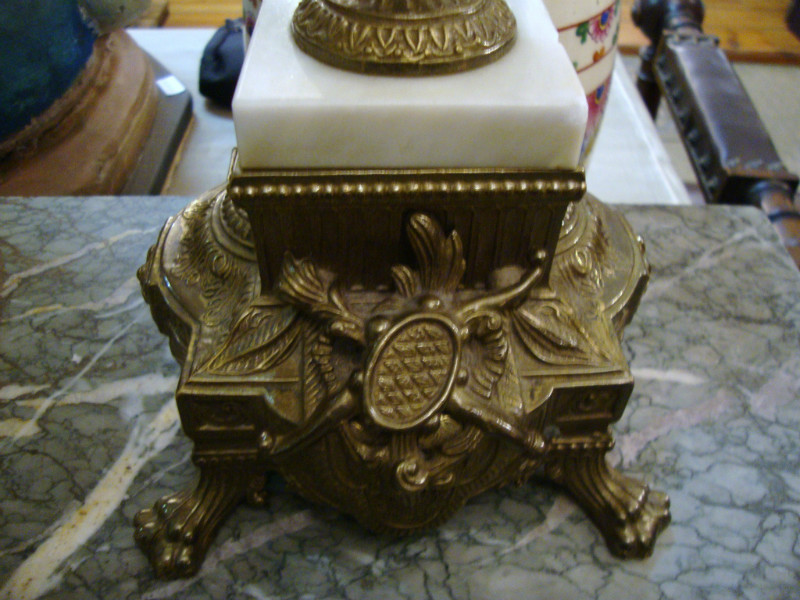 Clock and two marble and control trims 