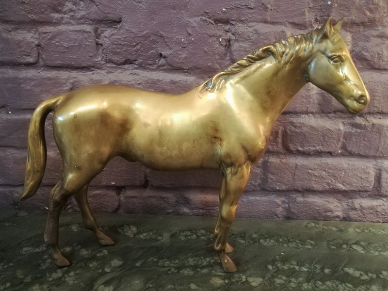 Decorative brass horse