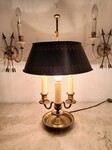 Empire style bouillotte lamp in gilt bronze and lacquered sheet metal