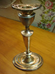 English silver plated candle stick