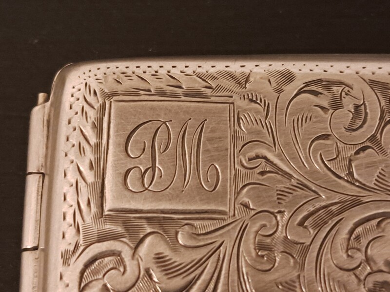  English solid silver match holder