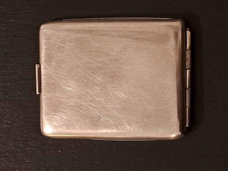  English solid silver match holder