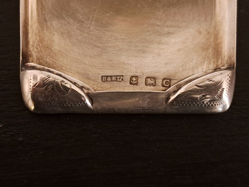  English solid silver match holder