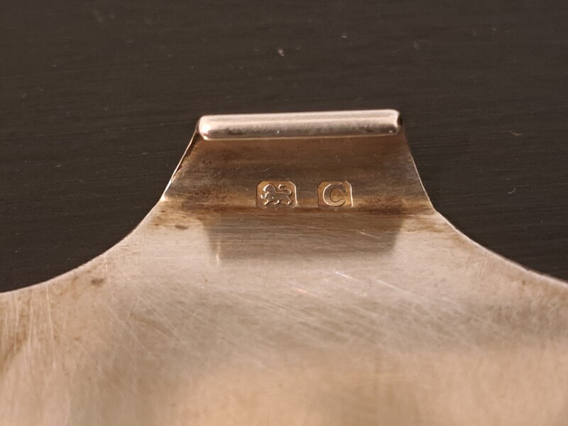  English solid silver match holder