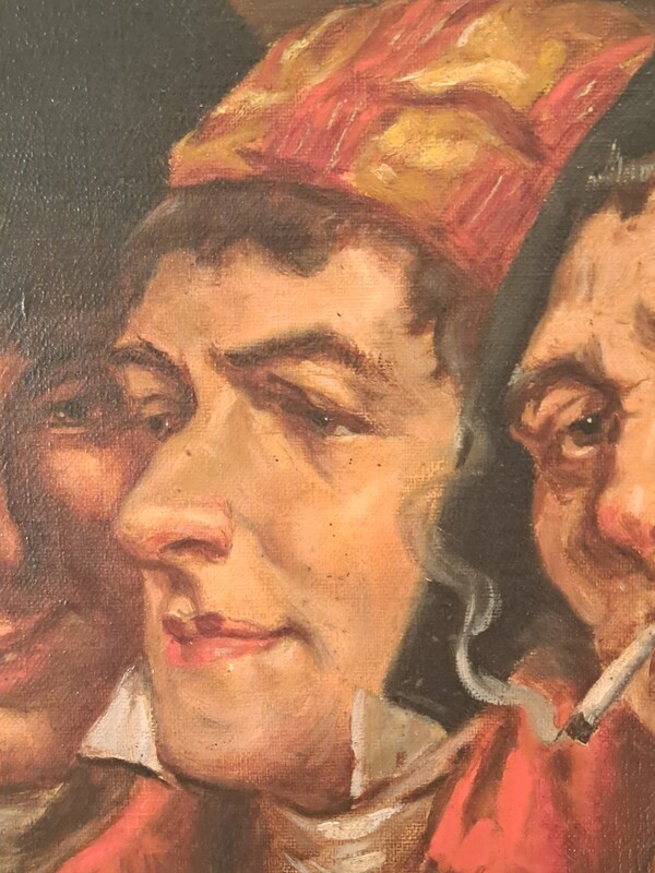 Framed oil on canvas, signed after R. Arregui, 