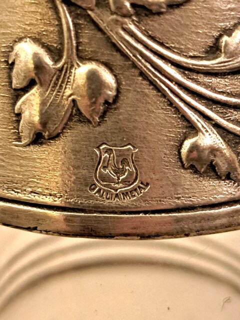  Gallia Christofle ewer in silver-plated metal and cut crystal