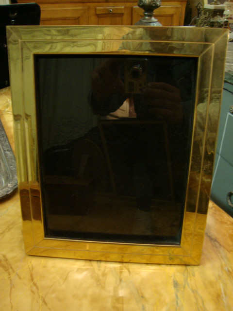 Golden metal picture frame