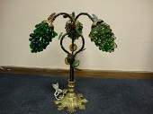 Grappes glass decoration and bronze lamp