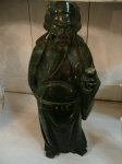 Green stone sculpted chinese wiseman statue