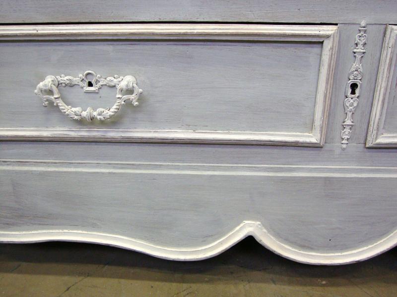 Henri II oak painted wardrobe