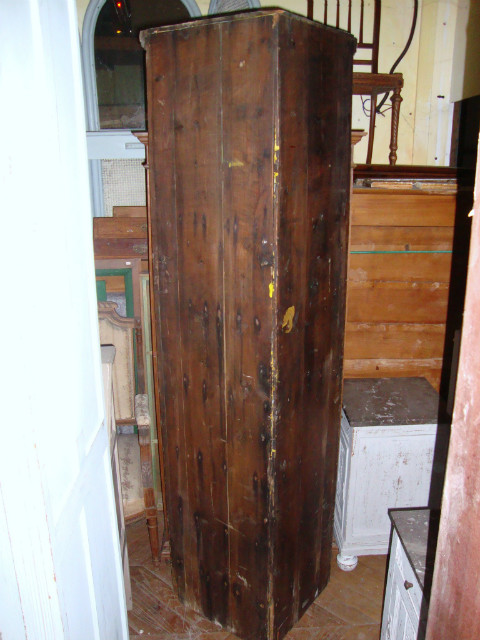 High pine 1 door corner cabinet 