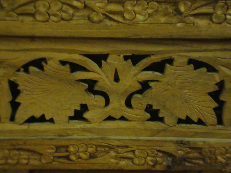 Indochina sculpted wood folding screen
