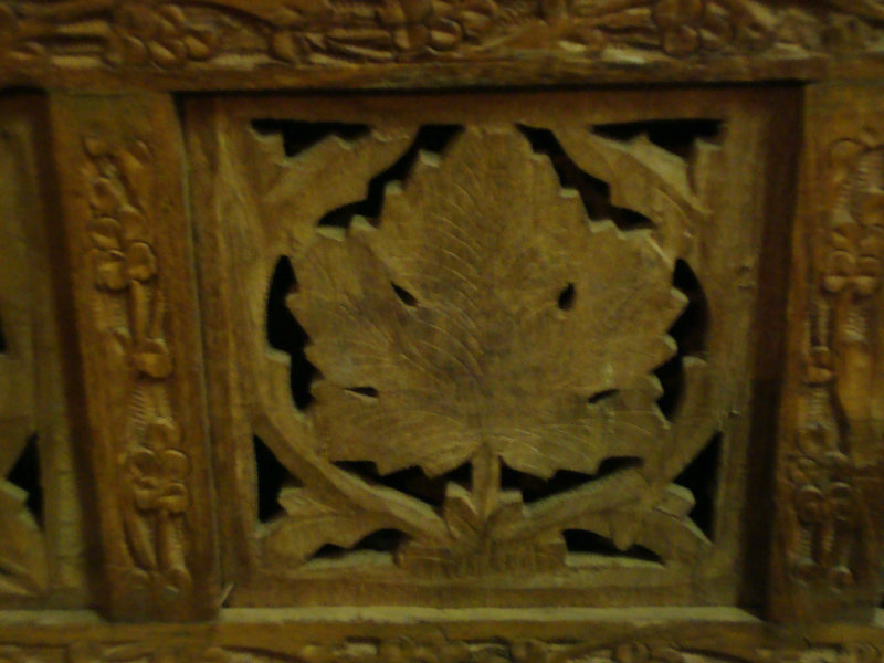 Indochina sculpted wood folding screen