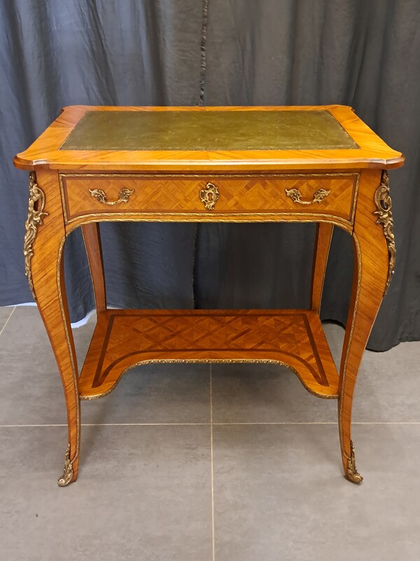 Inlaid and bronze Louis XV style lounge table