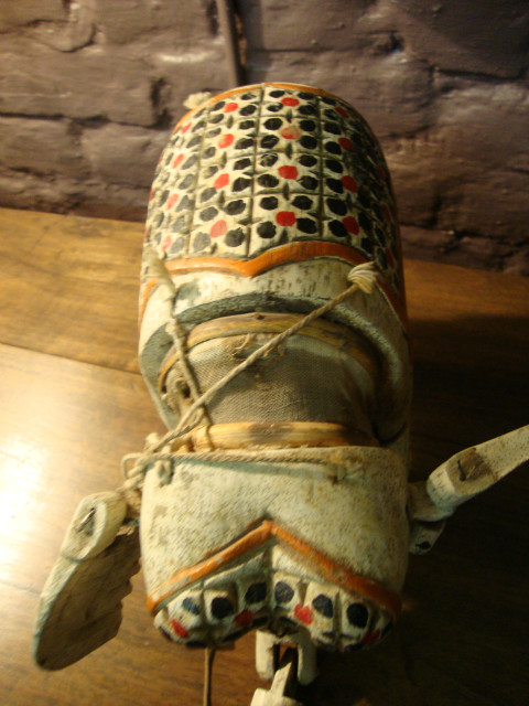 Lacquered wooden elephant puppet