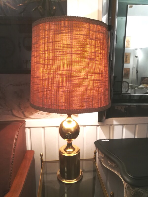 Golden brass P. Barbier lamp 